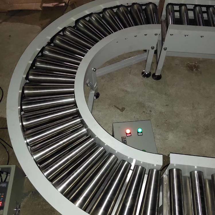 180度动力滚筒流水...